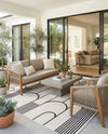 Urban Terrace Collection Area Rug -  Greenwich Rectangle White and Black  lifestyle 31