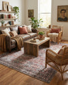 Heritage Elegance Collection Area Rug -  Hampton Rectangle Antique Red  lifestyle 18