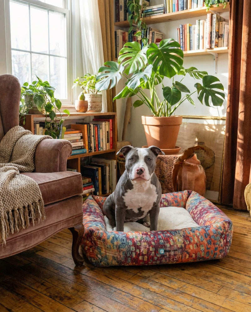 Luxury Pet Lounge Collection Pet Bed -  Lair Rectangle Multi  lifestyle 3