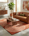 Briarwood Looms Collection Area Rug -  Multiton Rectangle Orange  lifestyle 2