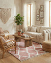 Sahara Chic Collection Area Rug -  Tuareg Rectangle Pink  lifestyle 17
