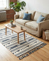Sonoran Collection Area Rug - Montezuma Rectangle Navy Blue  lifestyle 9