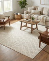 Garden Lattice Charm Collection Area Rug -  Pergola (Ivory) Rectangle Ivory  lifestyle 8