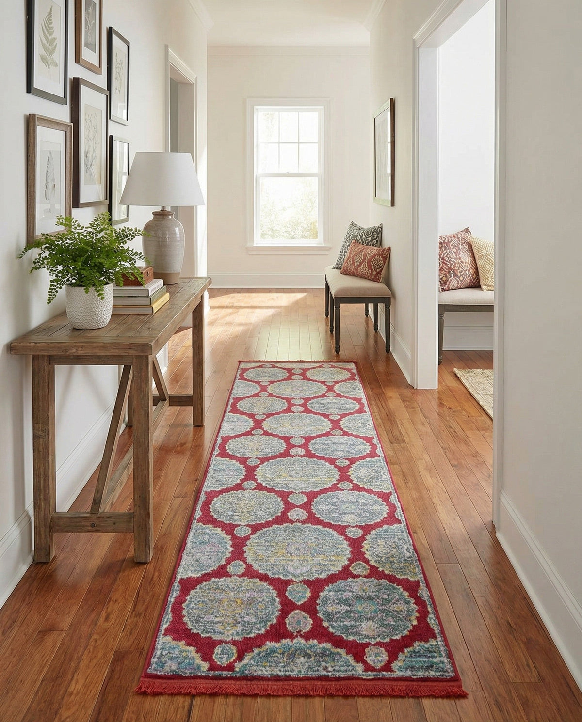 Arcadia Rugs Collection Area Rug -  Atlantis (Red) Runner Red  lifestyle 82