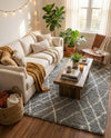 Cozy Haven Shag Collection Area Rug - Serenity (Cloud Gray) Rectangle Cloud Gray  lifestyle 5