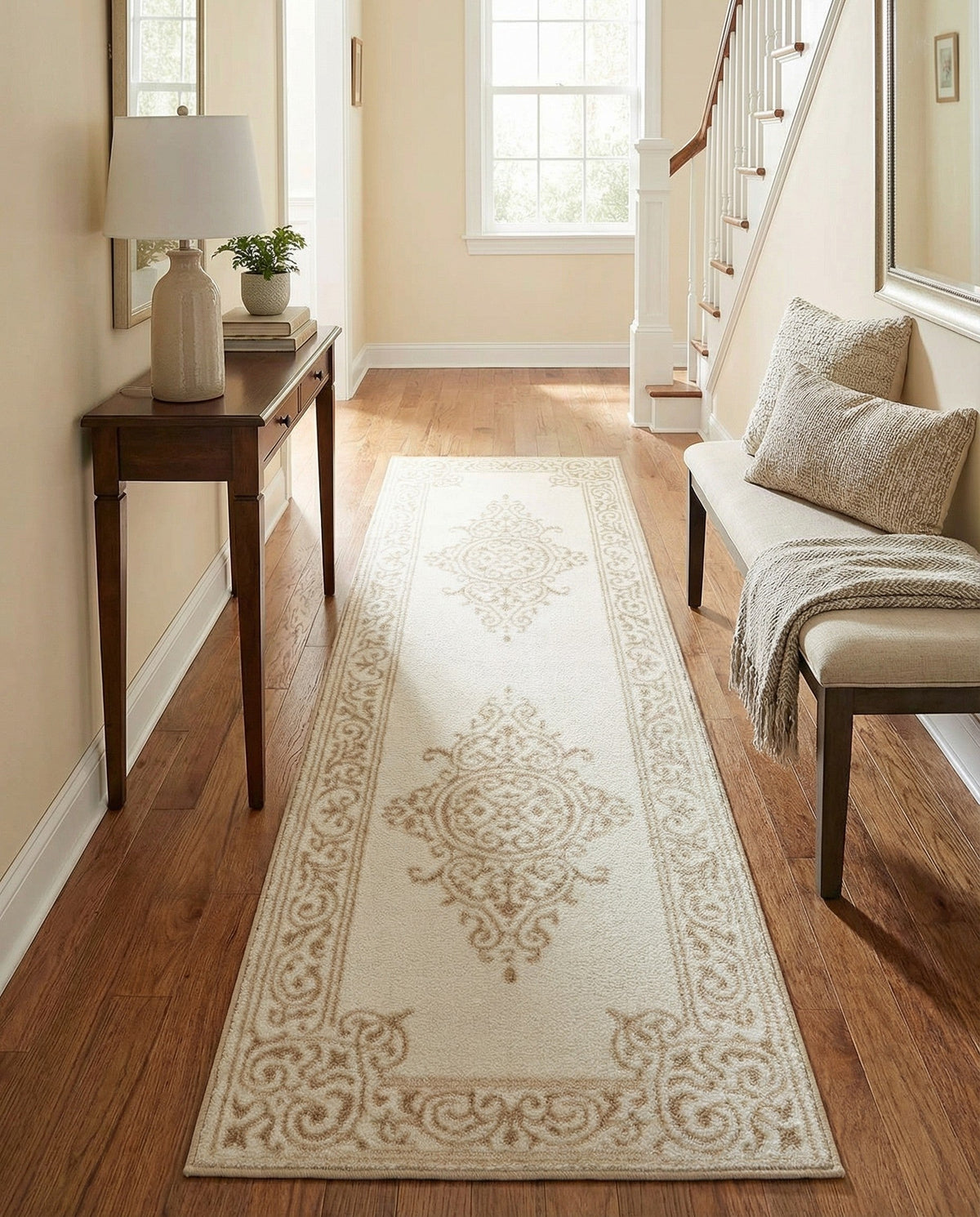 Sanctuary Retreat Collection Area Rug - Haven Runner Snow White  lifestyle 51