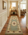 Versailles Elegance Collection Area Rug -  Louveciennes (Green) Runner Green  lifestyle 77