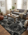 Riviera Elegance Collection Area Rug -  Monaco (Black) Rectangle Black  lifestyle 27