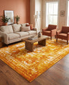 Riviera Elegance Collection Area Rug -  Menton (Orange) Rectangle Orange  lifestyle 33