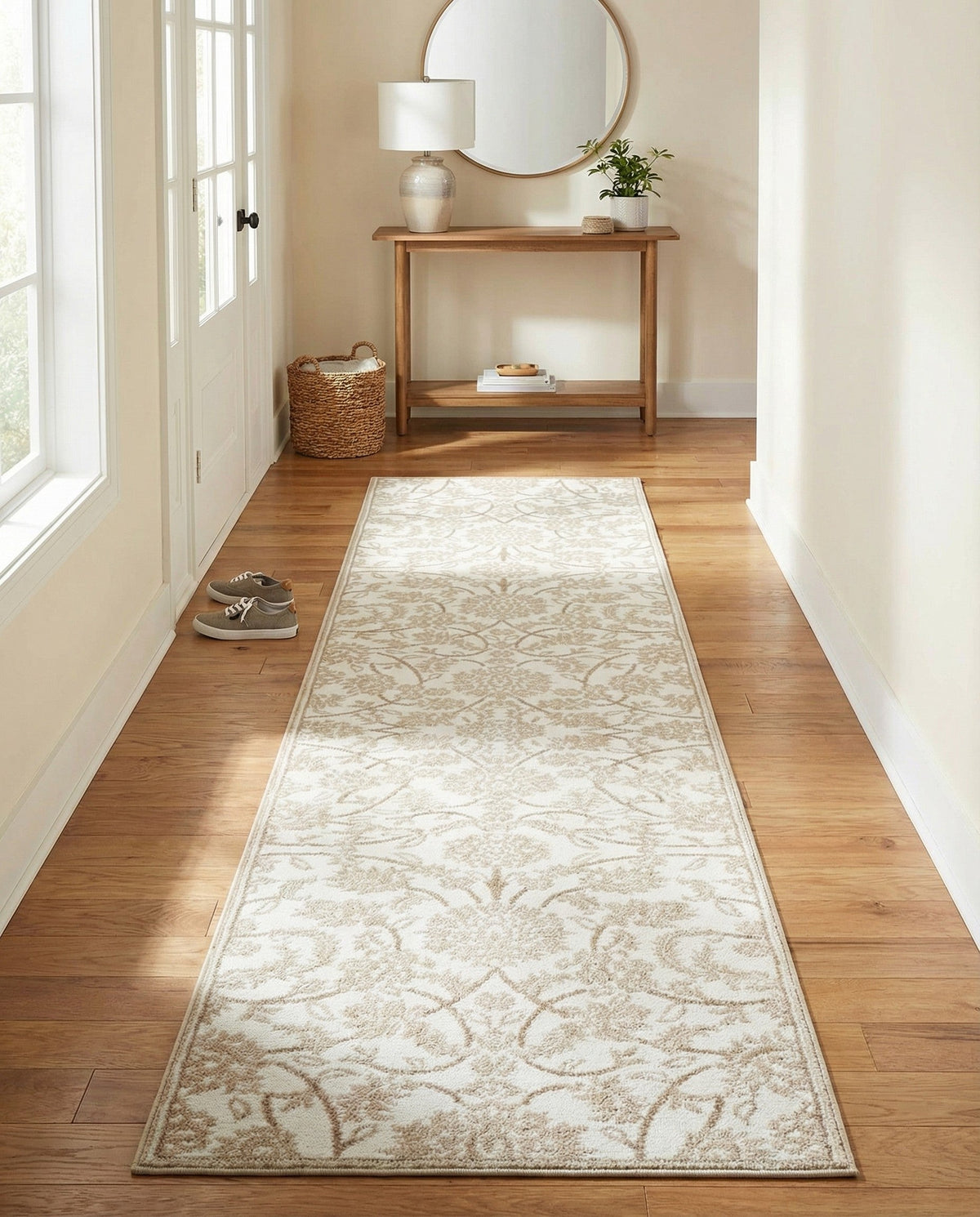 Andes Summit Collection Area Rug -  Chimborazo Runner Snow White  lifestyle 109