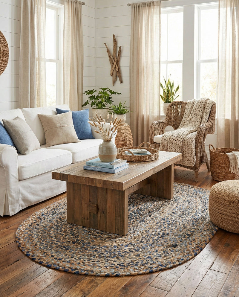 Woven Udaipur Collection Area Rug - Sahara Oval Natural  lifestyle 38