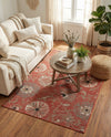 Seaside Blooms Collection Area Rug - Seychelles Rectangle Terracotta  lifestyle 22