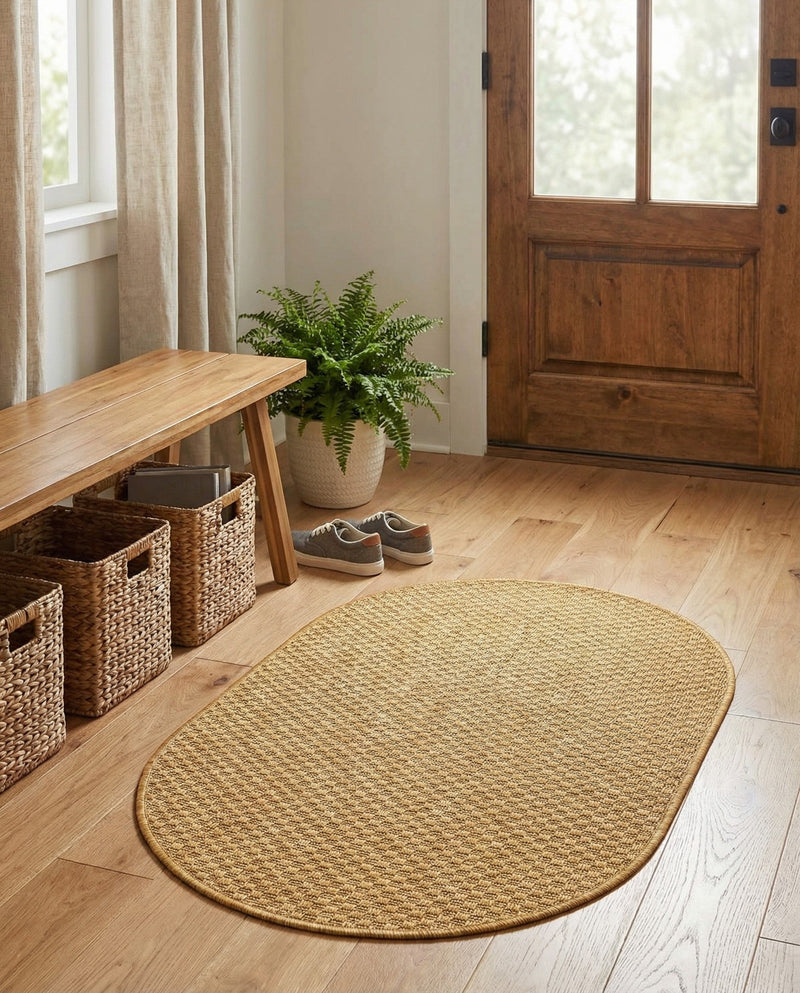 Seaside Serenity Collection Area Rug - Veranda (Corn Harvest Yellow) Oval Corn Harvest Yellow  lifestyle 25