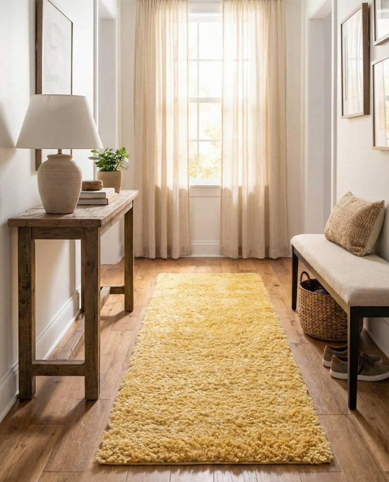 Alpine Plush Collection Area Rug -  Cortina (Sun Yellow) Runner Sun Yellow  lifestyle 24