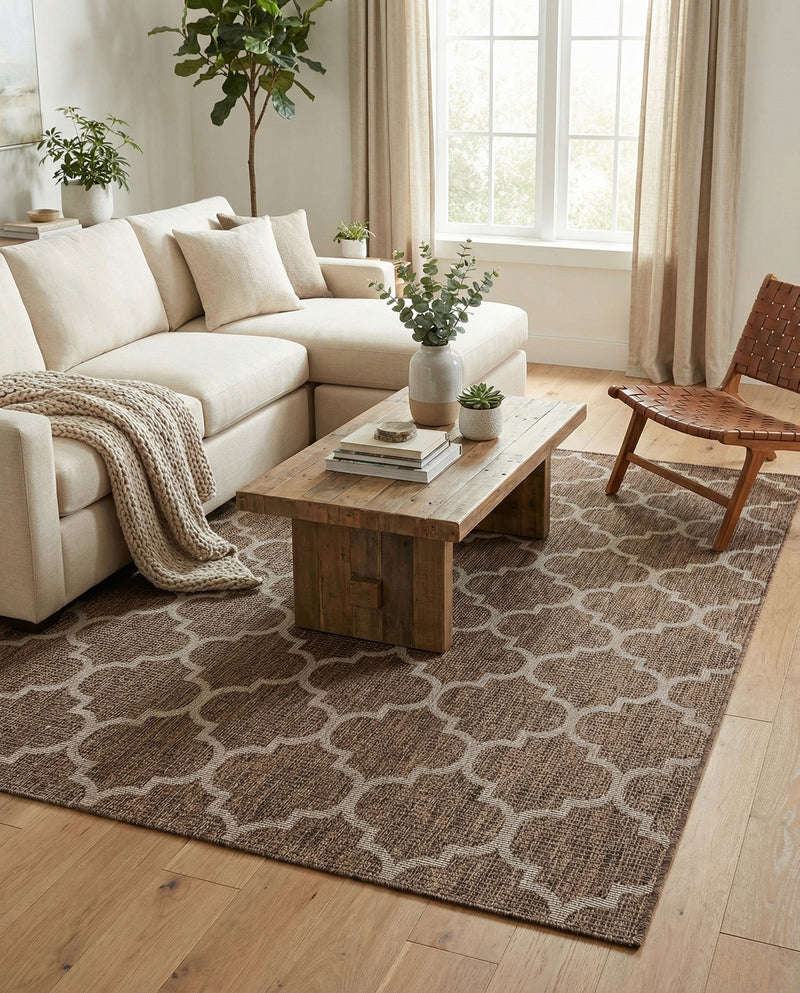 Savannah Pergola Collection Area Rug - Arbor (Brown) Rectangle Brown  lifestyle 7