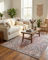 Vintage Memories Collection Area Rug - Echoes Rectangle Beige pink  lifestyle 3
