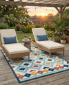 Caribbean Terrace Collection Area Rug -  Tobago Rectangle Ivory  lifestyle 18