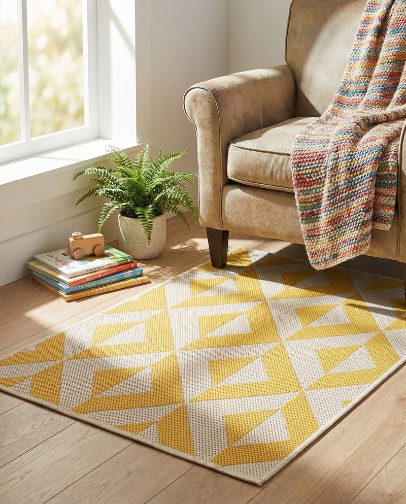 Urban Oasis Rugs Collection Area Rug -  Highrise (Yellow) Rectangle Yellow  lifestyle 3