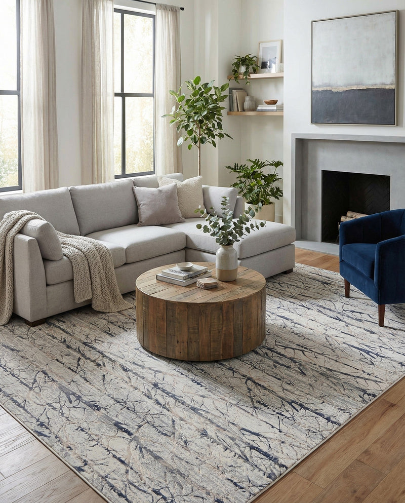 Bloomsbury Elegance Collection Area Rug -  Soho Rectangle Gray  lifestyle 17