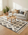 Sonoran Collection Area Rug - BellRock Rectangle Black and White  lifestyle 44
