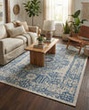 Patio Heritage Collection Area Rug - Savannah (Blue) Rectangle Blue  lifestyle 10