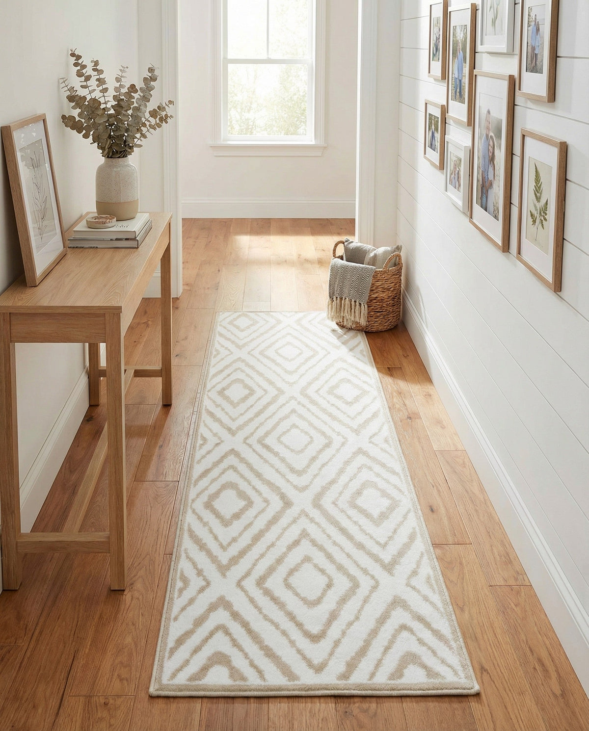 Sanctuary Retreat Collection Area Rug -  Oasis Runner Snow White  lifestyle 141