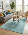 Trellis Mosaic Collection Area Rug - Arborville (Light Blue) Rectangle Light Blue  lifestyle 3