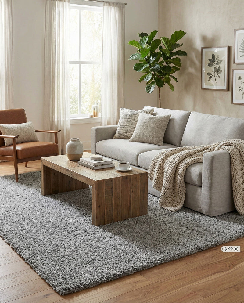 Alpine Plush Collection Area Rug - Verbier Rectangle LGrey  lifestyle 6