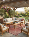Patio Heritage Collection Area Rug -  Charleston (Rust Red) Square Rust Red  lifestyle 68