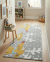 Wonder Tykes Collection Area Rug -  Mystic Runner Gray  lifestyle 45