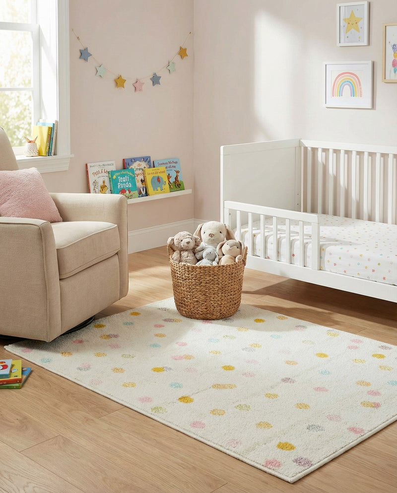 Wonder Tykes Collection Area Rug -  Fable Rectangle Ivory  lifestyle 3
