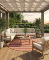Urban Oasis Rugs Collection Area Rug -  District (Rust Red) Round Rust Red  lifestyle 55