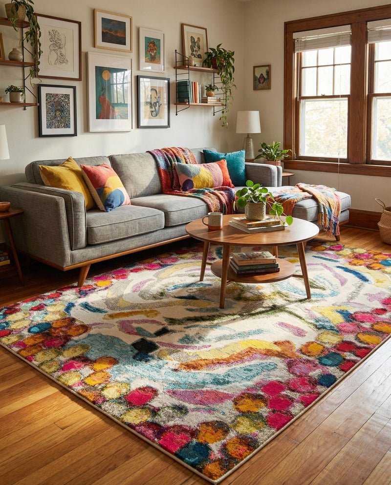 Colorburst Oasis Collection Area Rug -  Calypso Rectangle Multi  lifestyle 15