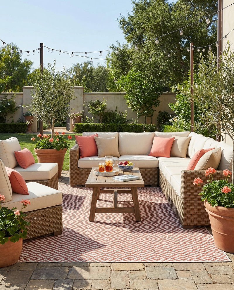Urban Oasis Rugs Collection Area Rug -  Rooftop (Rust Red) Rectangle Rust Red  lifestyle 17