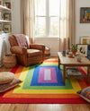 Sunset Isle Wool Braids Collection Area Rug - Paradise Rectangle Multi  lifestyle 6