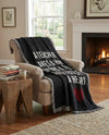 Fleece Haven Collection Area Rug -  Indianapolis Rectangle Black and White  lifestyle 3