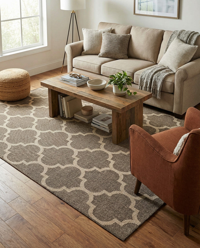 Sahara Sands Collection Area Rug -  Dahshur Rectangle Brown  lifestyle 15