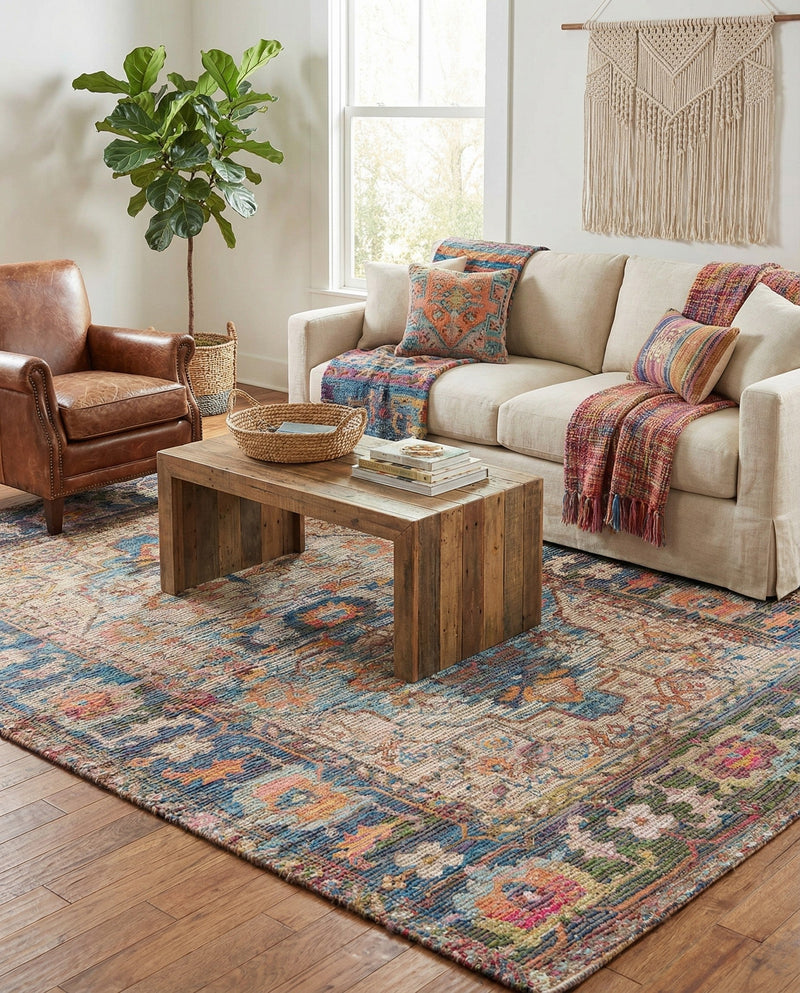 Savannah Threads Collection Area Rug -  Atacama Rectangle Multi  lifestyle 11