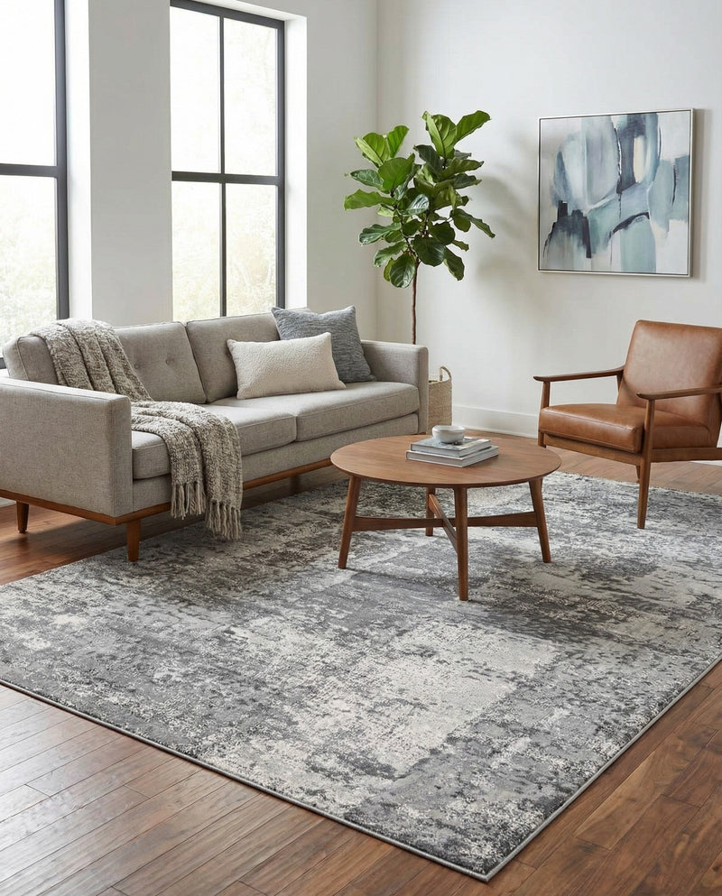 Bloomsbury Elegance Collection Area Rug -  Belgravia Rectangle Gray  lifestyle 17