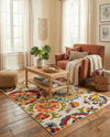 Outdoor Marrakesh Collection Area Rug - Fes Rectangle Multi Beige  lifestyle 29