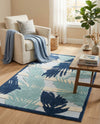 Bahama Breeze Outdoor Collection Area Rug -  CatCay Rectangle Gray Blue  lifestyle 48