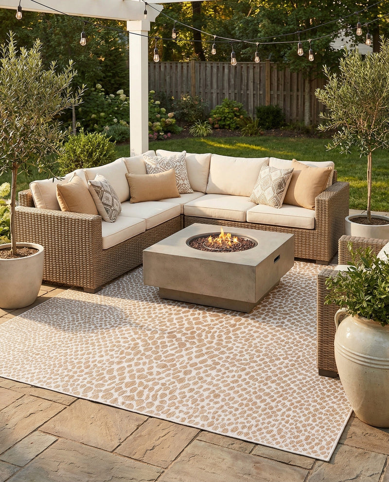 Urban Oasis Rugs Collection Area Rug -  Terrace (Dark Beige) Square Dark Beige  lifestyle 40