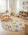 Wonder Tykes Collection Area Rug -  Kaleidoscope Round Multi  lifestyle 33