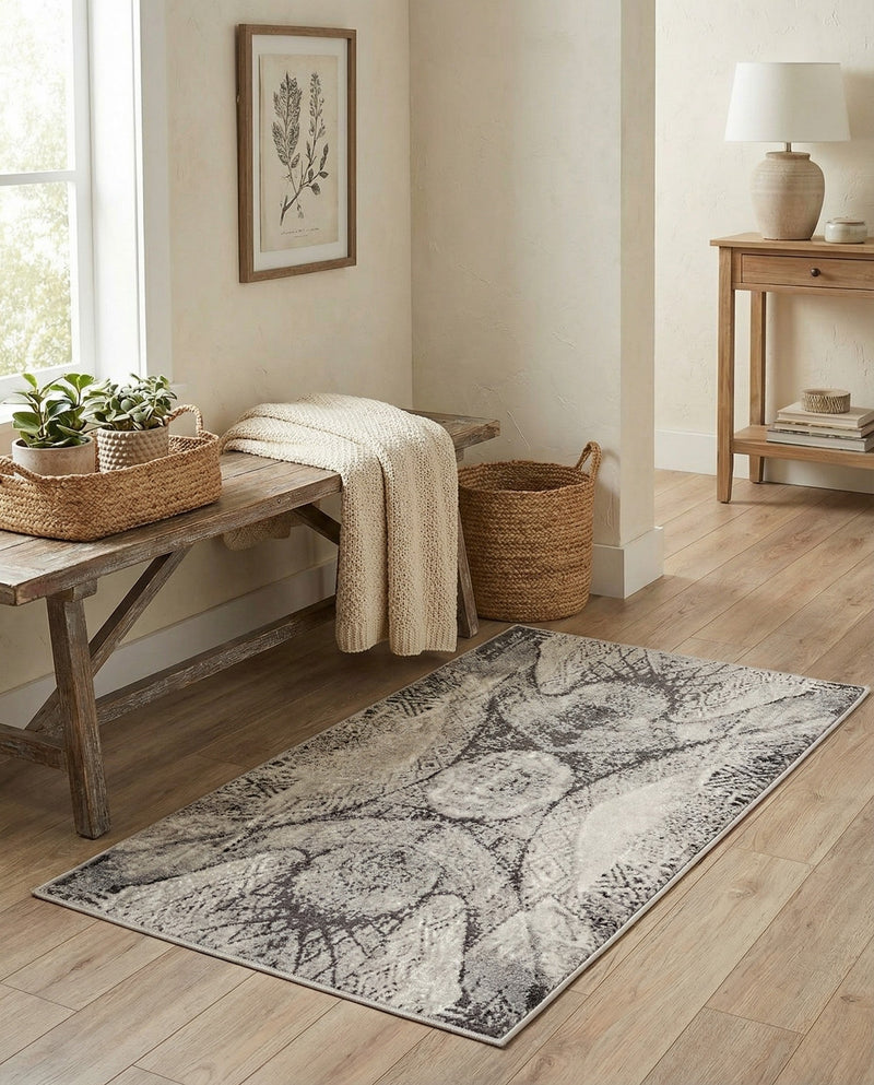 Riviera Elegance Collection Area Rug -  Nice Rectangle Dark Gray  lifestyle 20