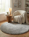 Majestic Manor Collection Area Rug - Versailles (Silver Screen) Round Silver Screen  lifestyle 39