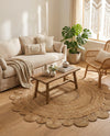 Woven Seaside Jute Collection Area Rug - Sienna Round Natural  lifestyle 12