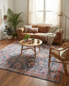 Zahara Oasis Collection Area Rug -  Nador Square Navy Blue  lifestyle 70