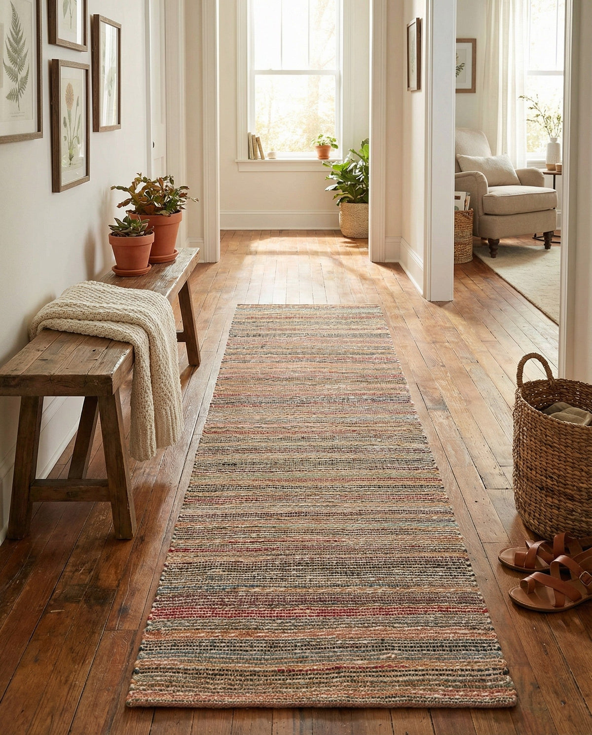 Savannah Jute Collection Area Rug - Serengeti Runner Multi  lifestyle 40