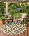 Urban Oasis Rugs Collection Area Rug -  Highrise (Green) Oval Green  lifestyle 28