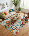 Outdoor Marrakesh Collection Area Rug -  Chefchaouen Rectangle Multi Beige  lifestyle 30